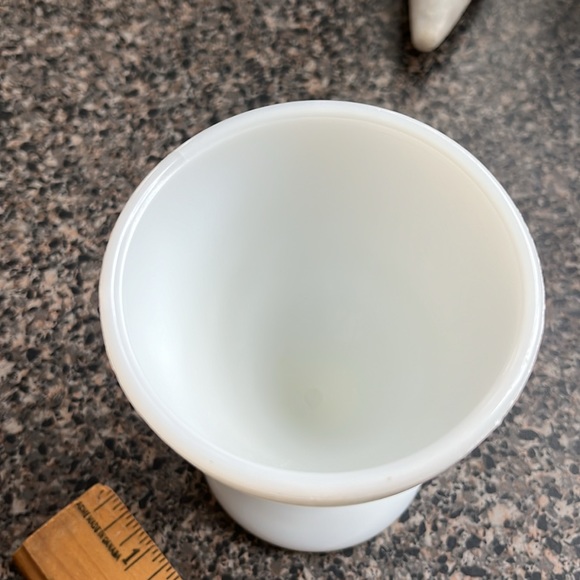 4” McKee footed milk glass tumbler - Picture 4 of 4